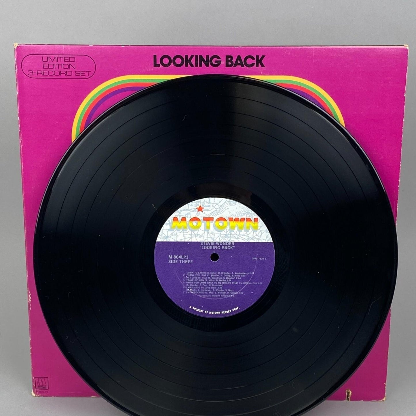 Stevie Wonder Looking Back Vinyl Record LP Set Motown Limited Edition 3 Records