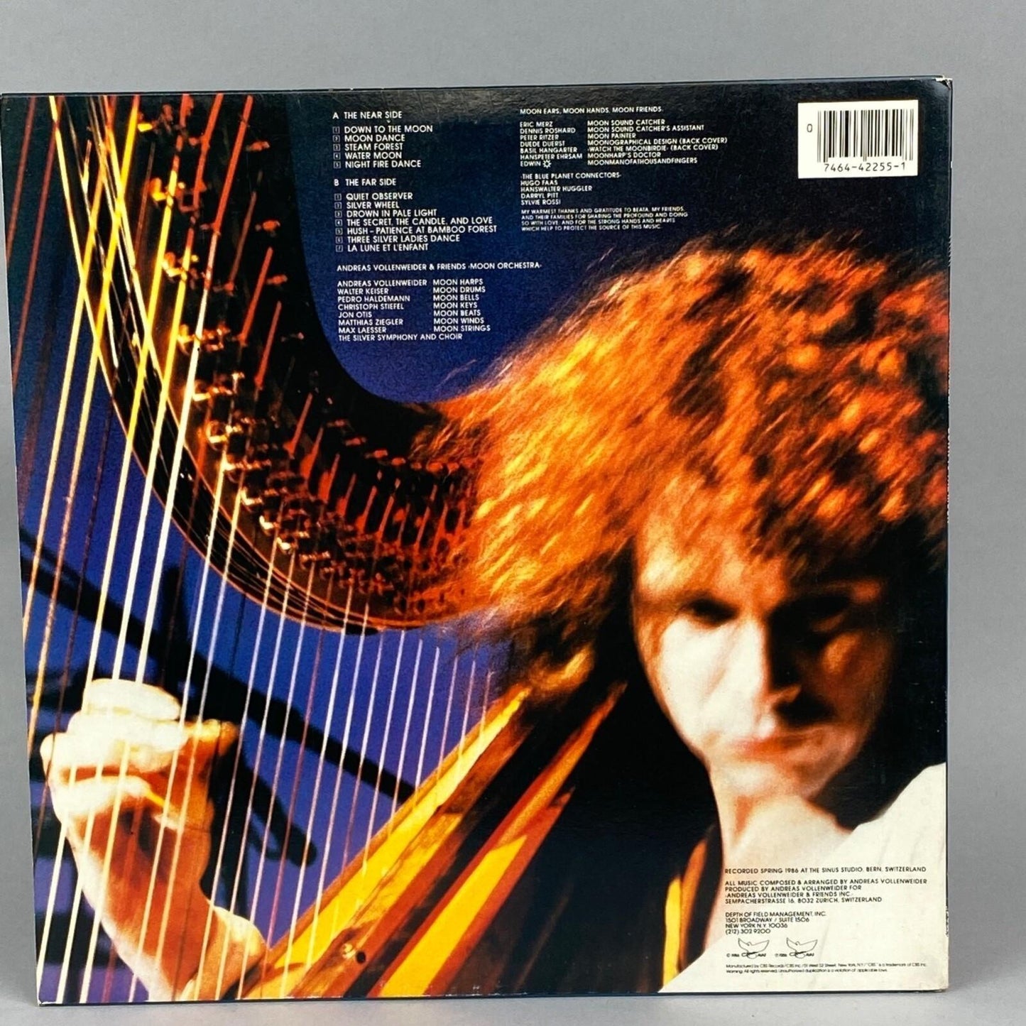Andreas Vollenweider Down To The Moon Vinyl Record LP 1986 CBS FM 42255