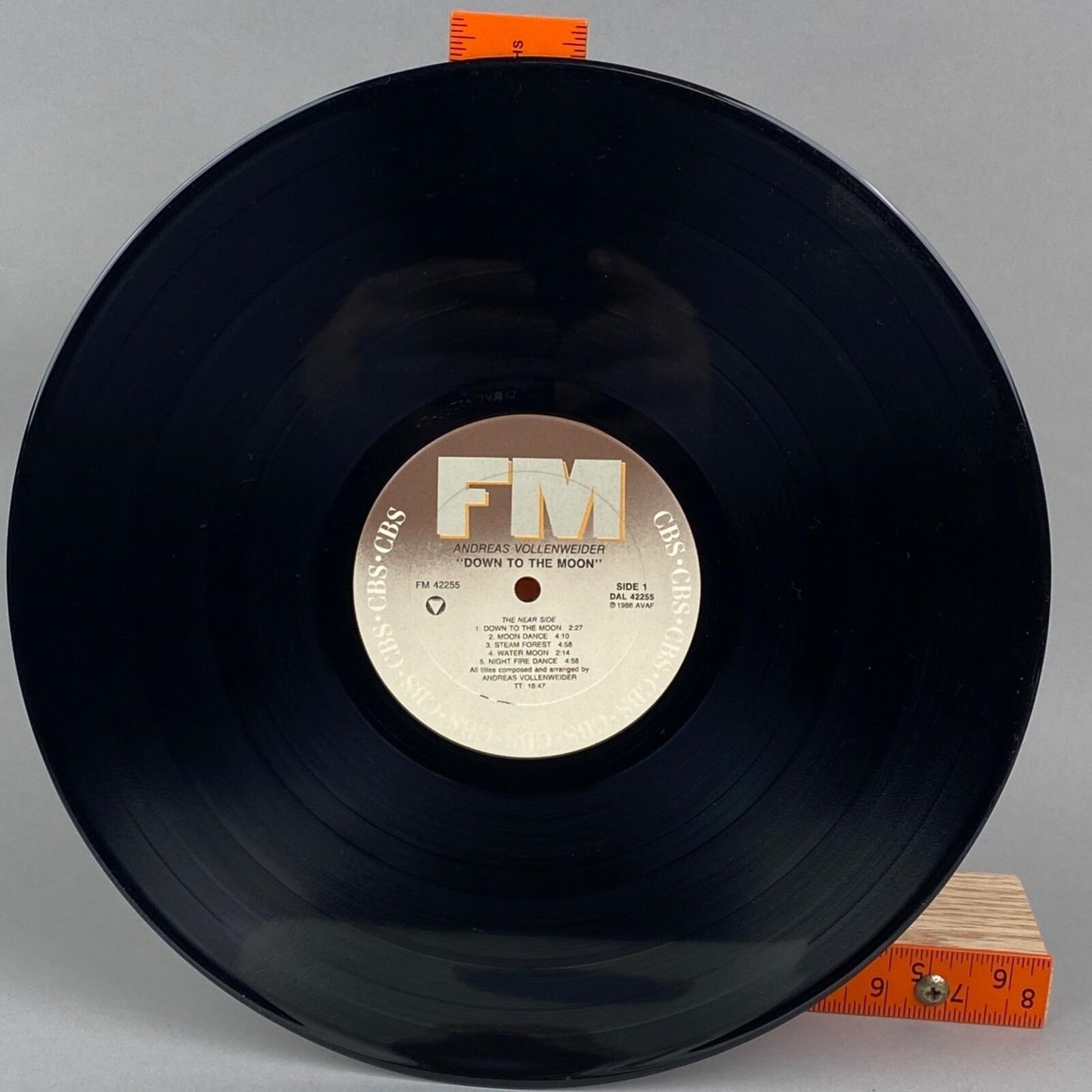 Andreas Vollenweider Down To The Moon Vinyl Record LP 1986 CBS FM 42255