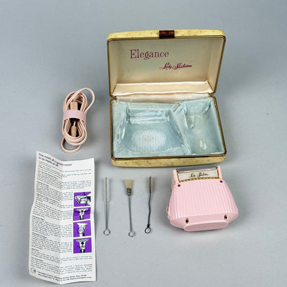 Vintage Lady Sunbeam Elegance Pink Electric Shaver Razor with Case