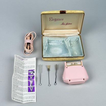 Vintage Lady Sunbeam Elegance Pink Electric Shaver Razor with Case