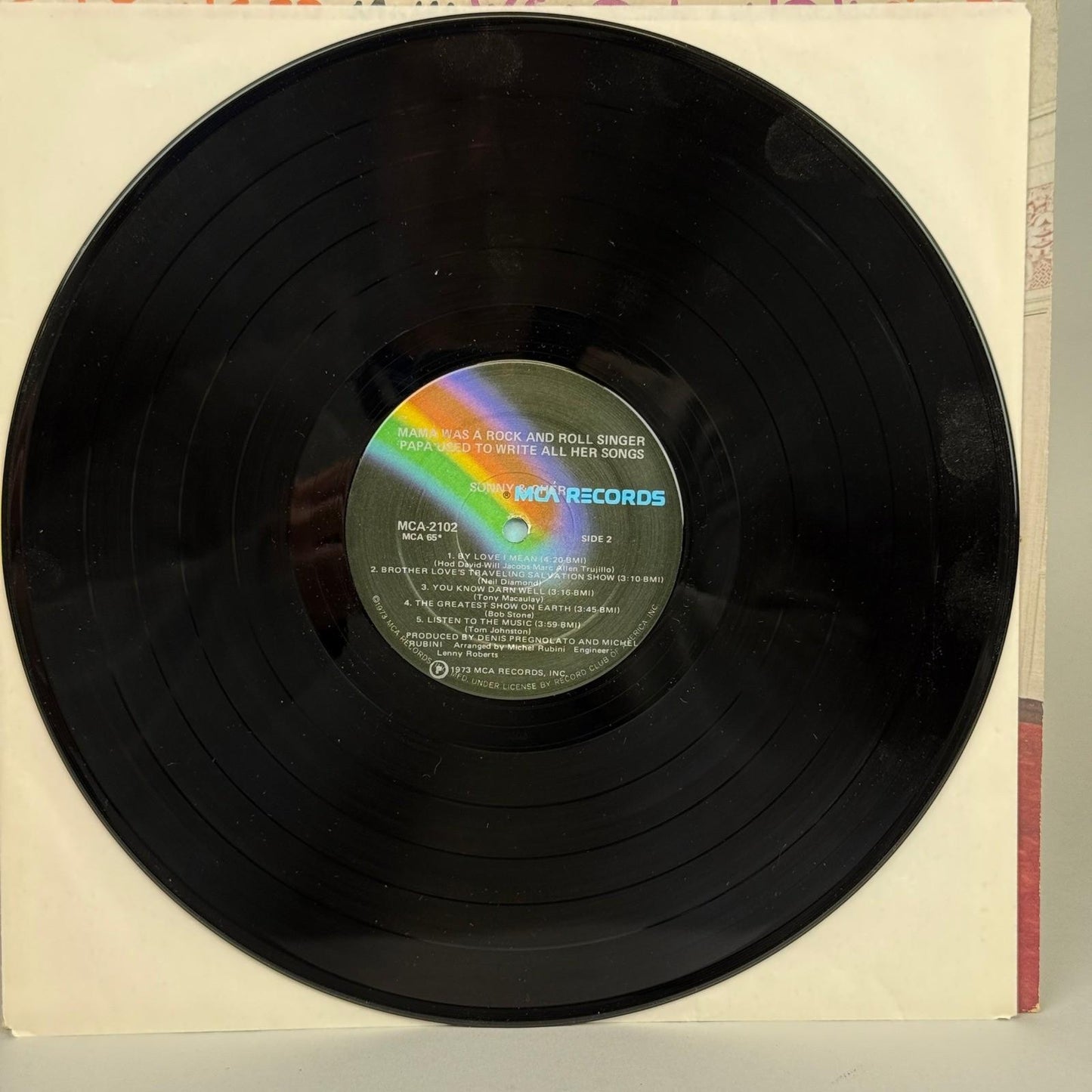 Sonny and Cher Mama Was a Rock and Roll Singer Vinyl LP Record - EXCELLENT