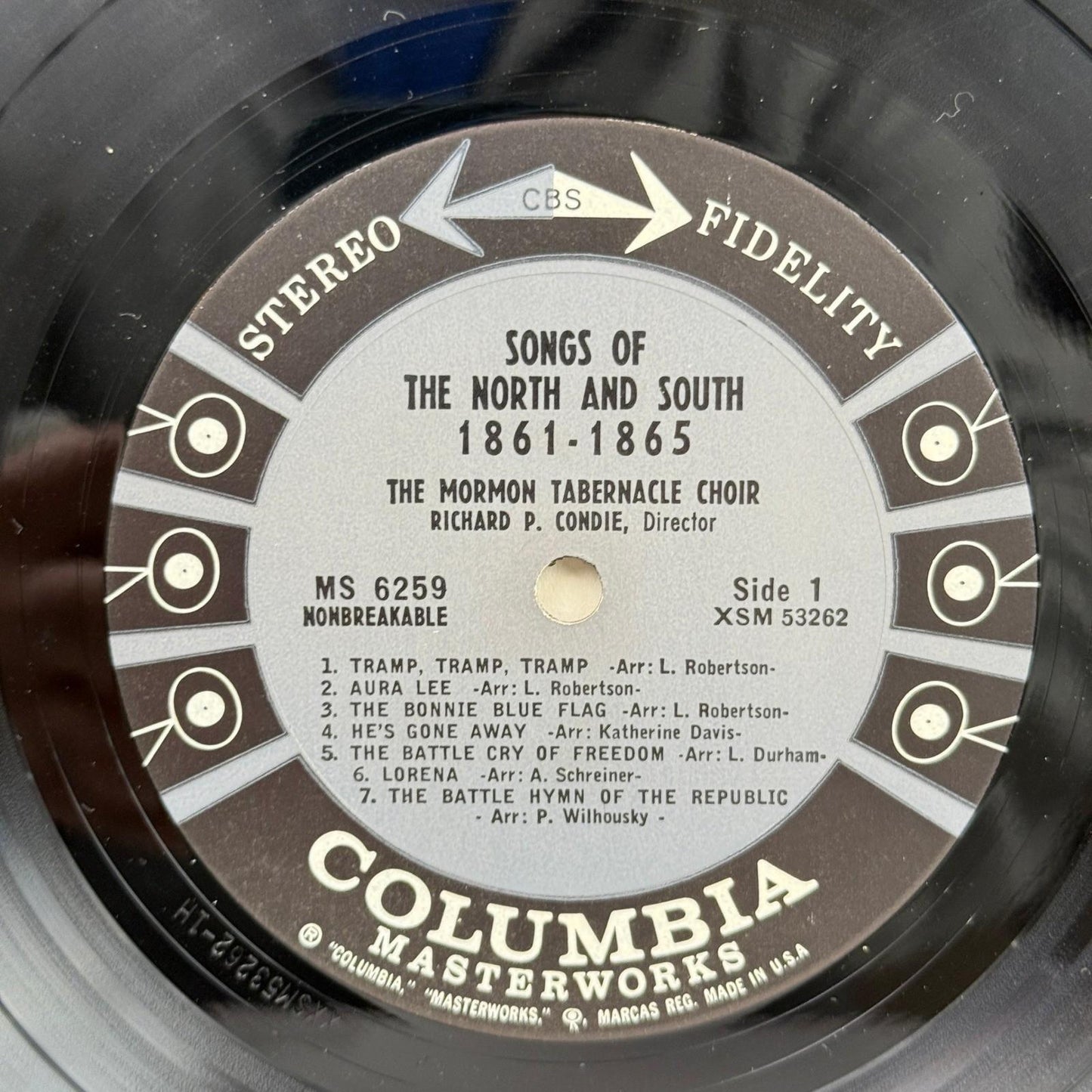 Songs of the North & South 1861-1865 Mormon Tabernacle 6-EYE Vinyl Record -NM