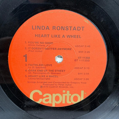 Linda Ronstadt Heart Like a Wheel Vinyl Record Album 1974 ST-11358 - EXCELLENT
