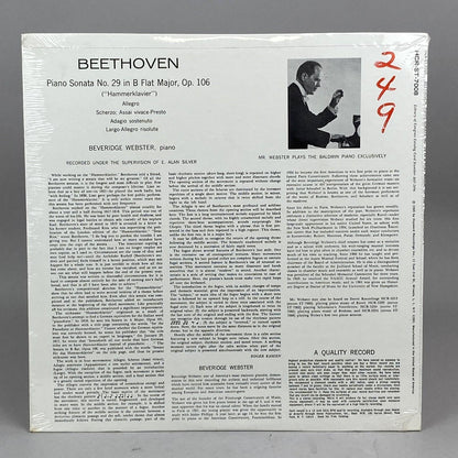 NOS Beethoven Beveridge Webster Piano Sonata No. 29 In B Flat Major Op. 106