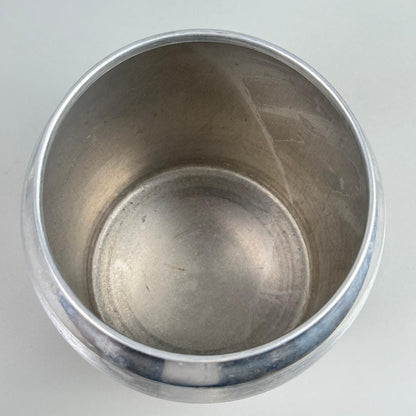 Vintage Kromex Aluminum Canister Set of 4 Flour Sugar Coffee Tea Black Lids