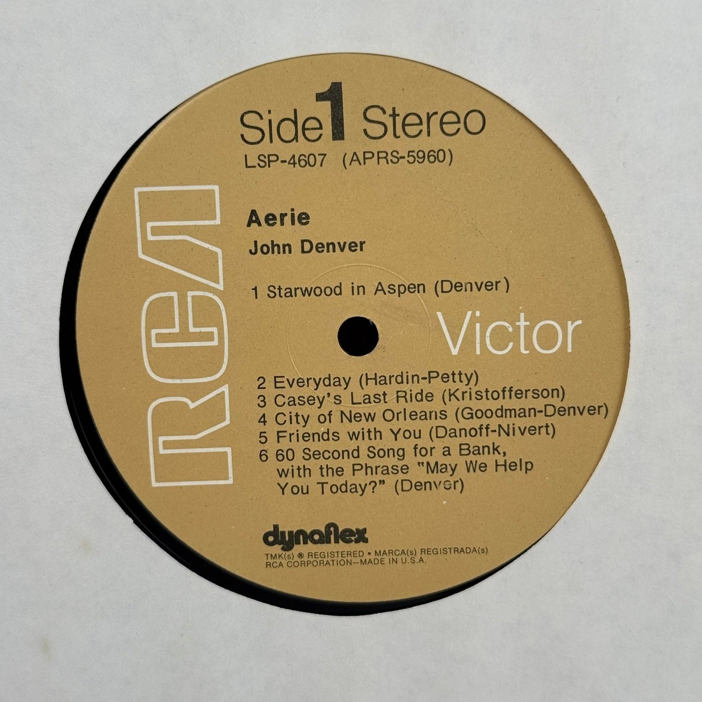 John Denver Aerie Vinyl Record LP RCA Victor Dynaflex 1971 -NEAR MINT