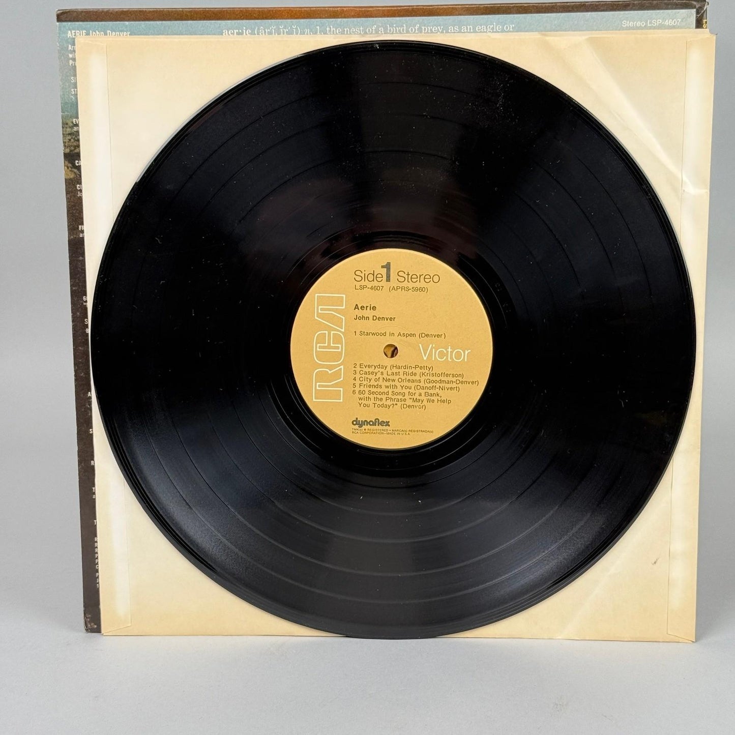 John Denver Aerie Vinyl Record LP RCA Victor Dynaflex 1971 -NEAR MINT