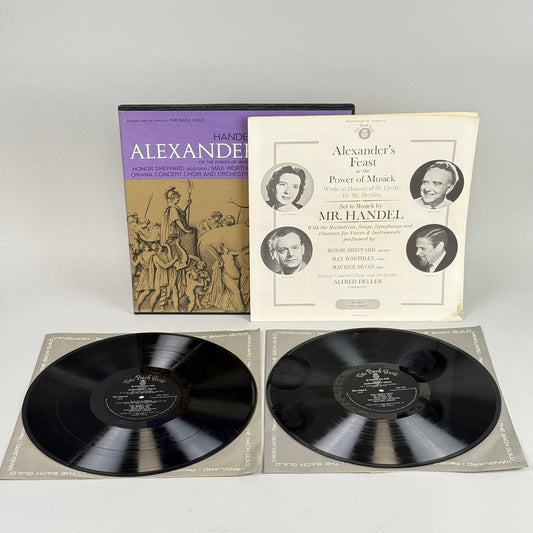 Handel Alexander's Feast 2 Vinyl Record Set The Bach Guild Stereo NEAR MINT