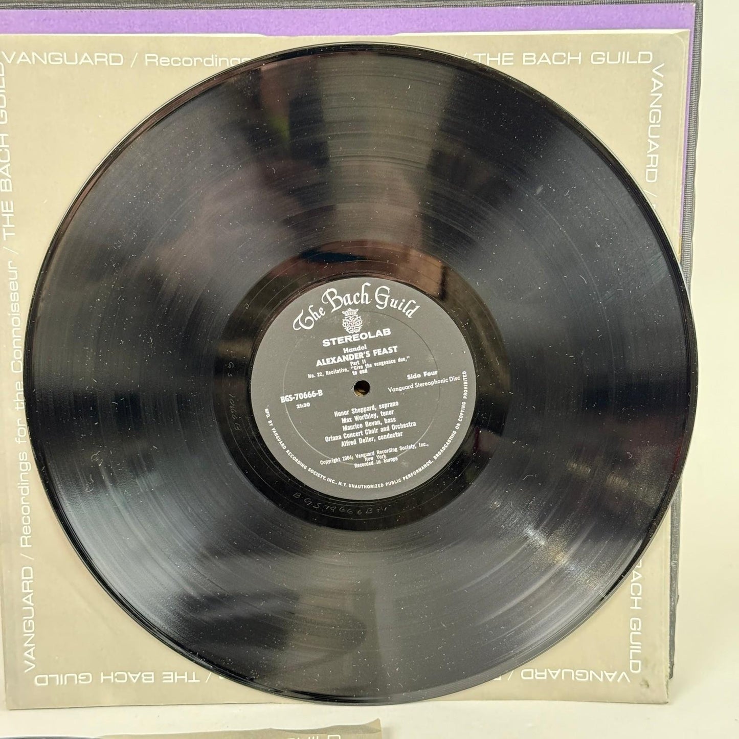 Handel Alexander's Feast 2 Vinyl Record Set The Bach Guild Stereo NEAR MINT