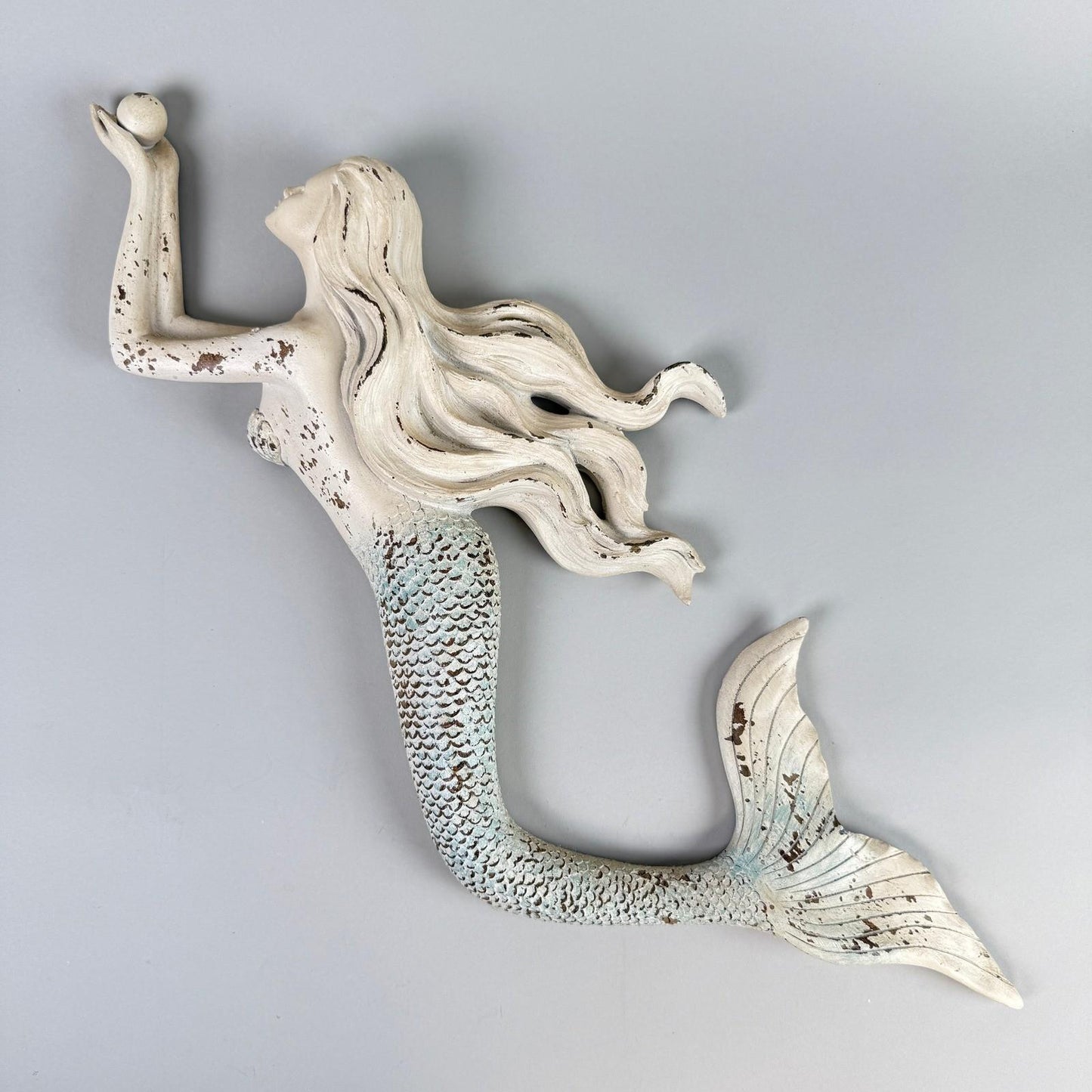 Wood Mermaids Wall Decor Set Nautical Coastal Beach Home Accent