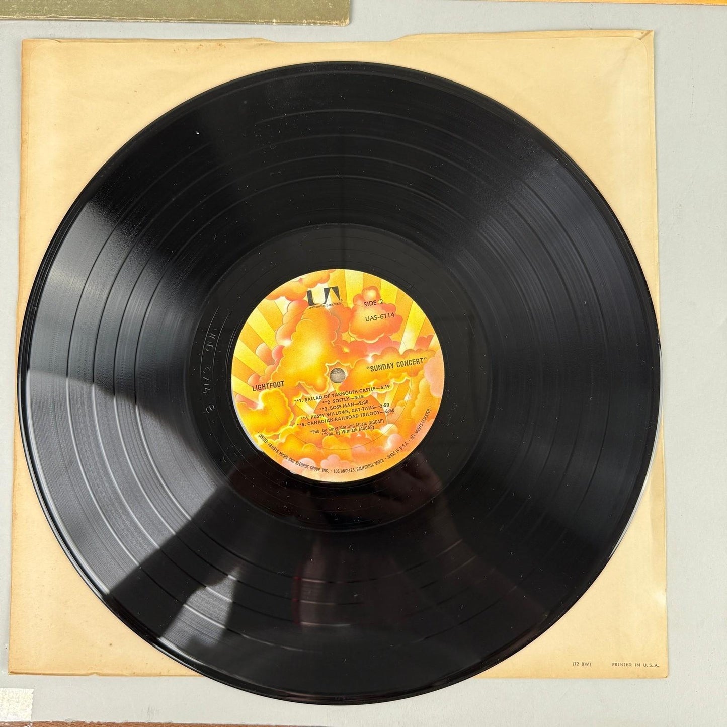 Gordon Lightfoot Sunday Concert Vinyl Record Album - NEAR MINT