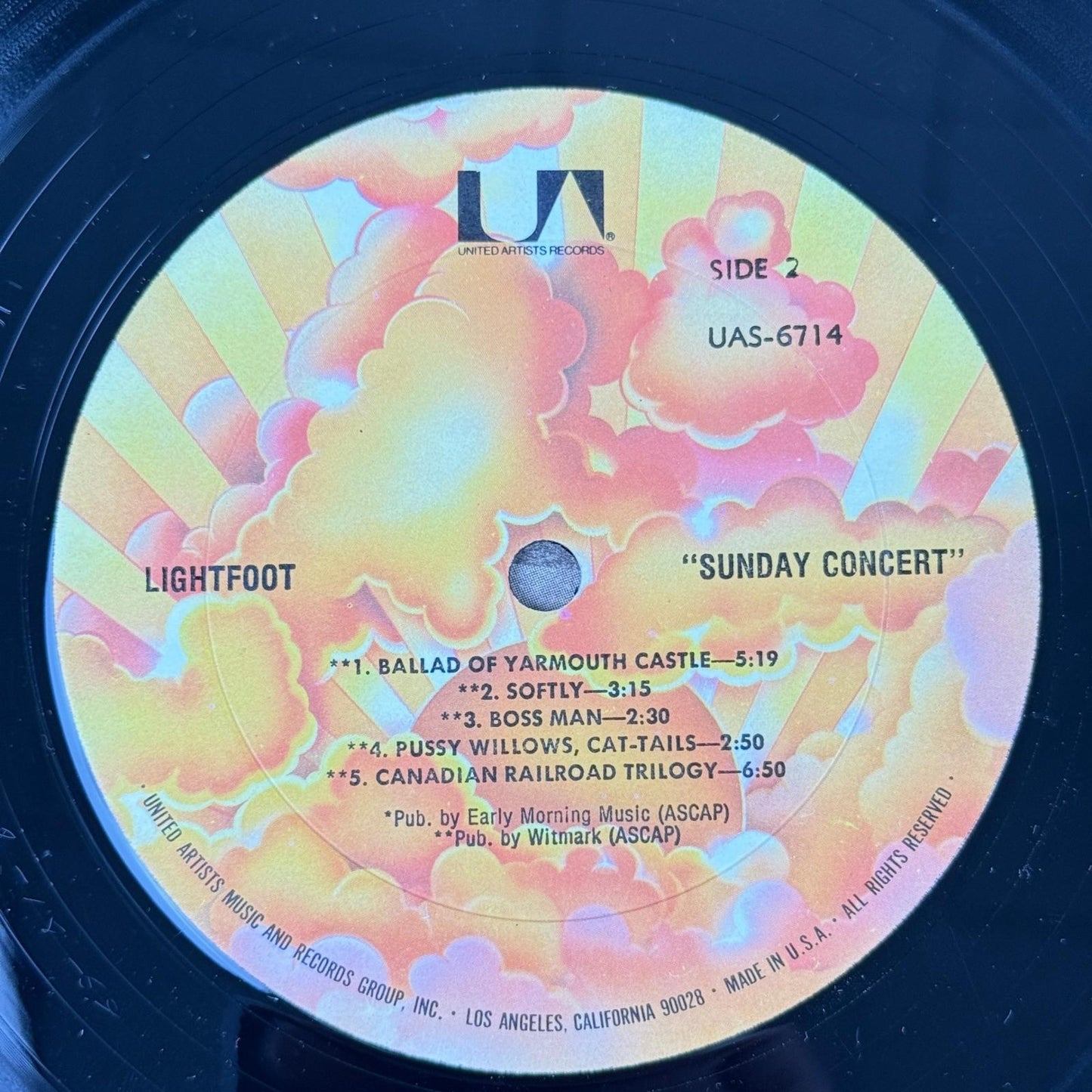 Gordon Lightfoot Sunday Concert Vinyl Record Album - NEAR MINT