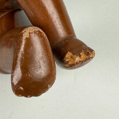 Vintage Topsy African American Child Composition Doll with Blue Overalls 10"