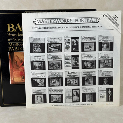 CBS Bach Brandenburg Concertos Vol II Pablo Casals Marlboro Vinyl Record NM