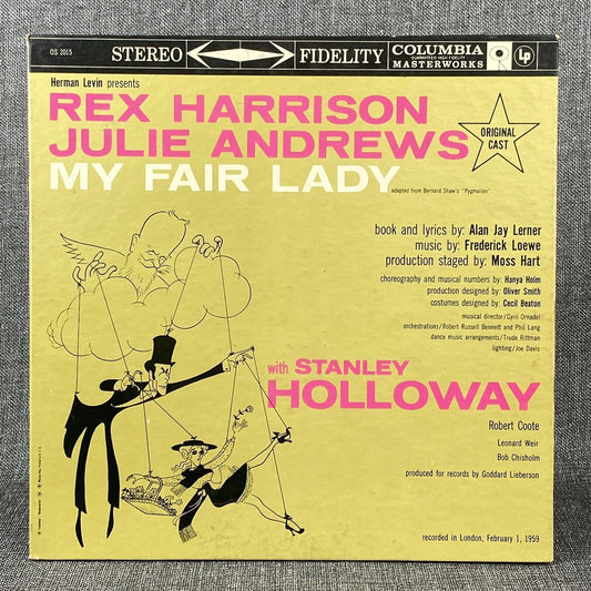 My Fair Lady  R. Harrison , J. Andrews , Stanley Holloway 6 EYE VINYL EXC
