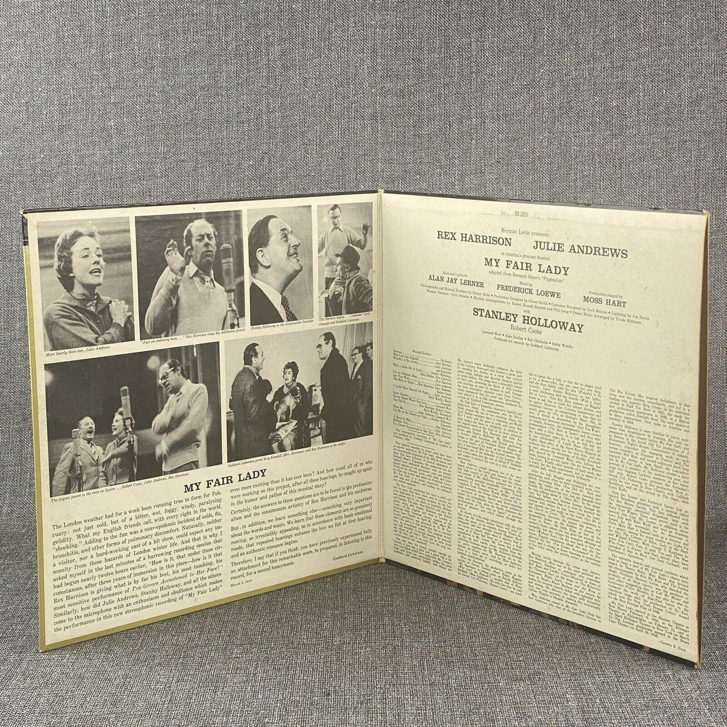 My Fair Lady  R. Harrison , J. Andrews , Stanley Holloway 6 EYE VINYL EXC