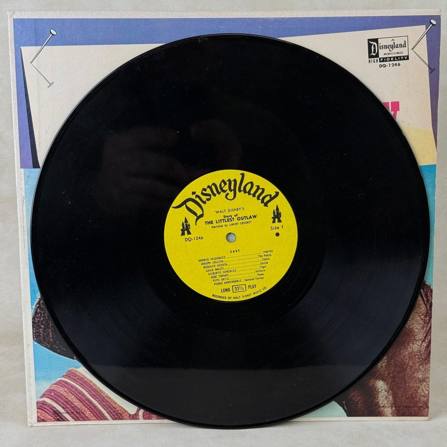 Disneyland Record The Story of The Littlest Outlaw 12" Vinyl LP EXCELLENT