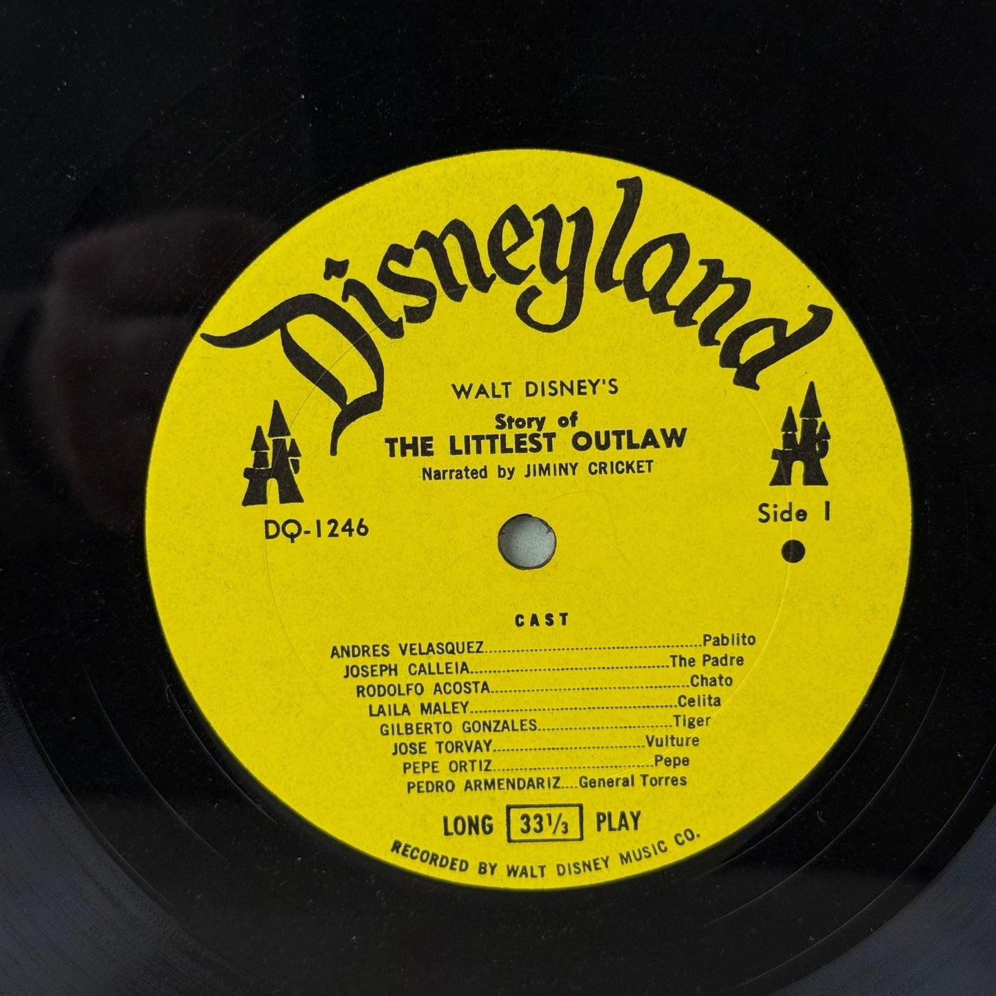 Disneyland Record The Story of The Littlest Outlaw 12" Vinyl LP EXCELLENT