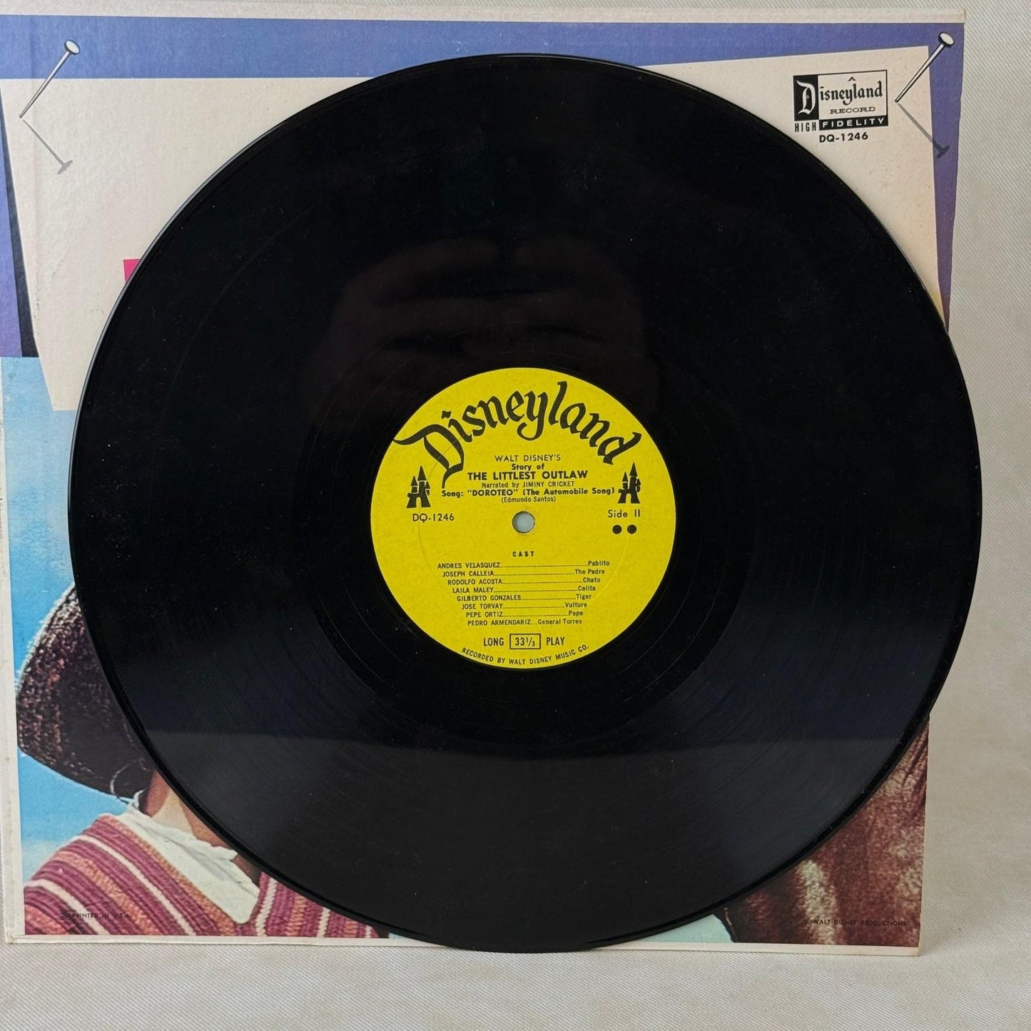 Disneyland Record The Story of The Littlest Outlaw 12" Vinyl LP EXCELLENT