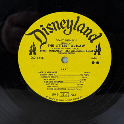 Disneyland Record The Story of The Littlest Outlaw 12" Vinyl LP EXCELLENT