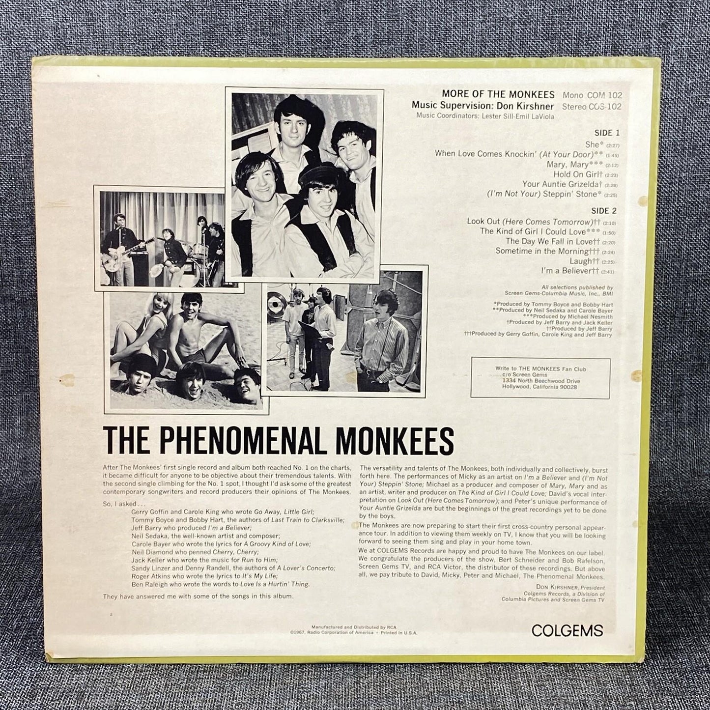 The Monkees More Of The Monkees Vinyl LP  COM-102