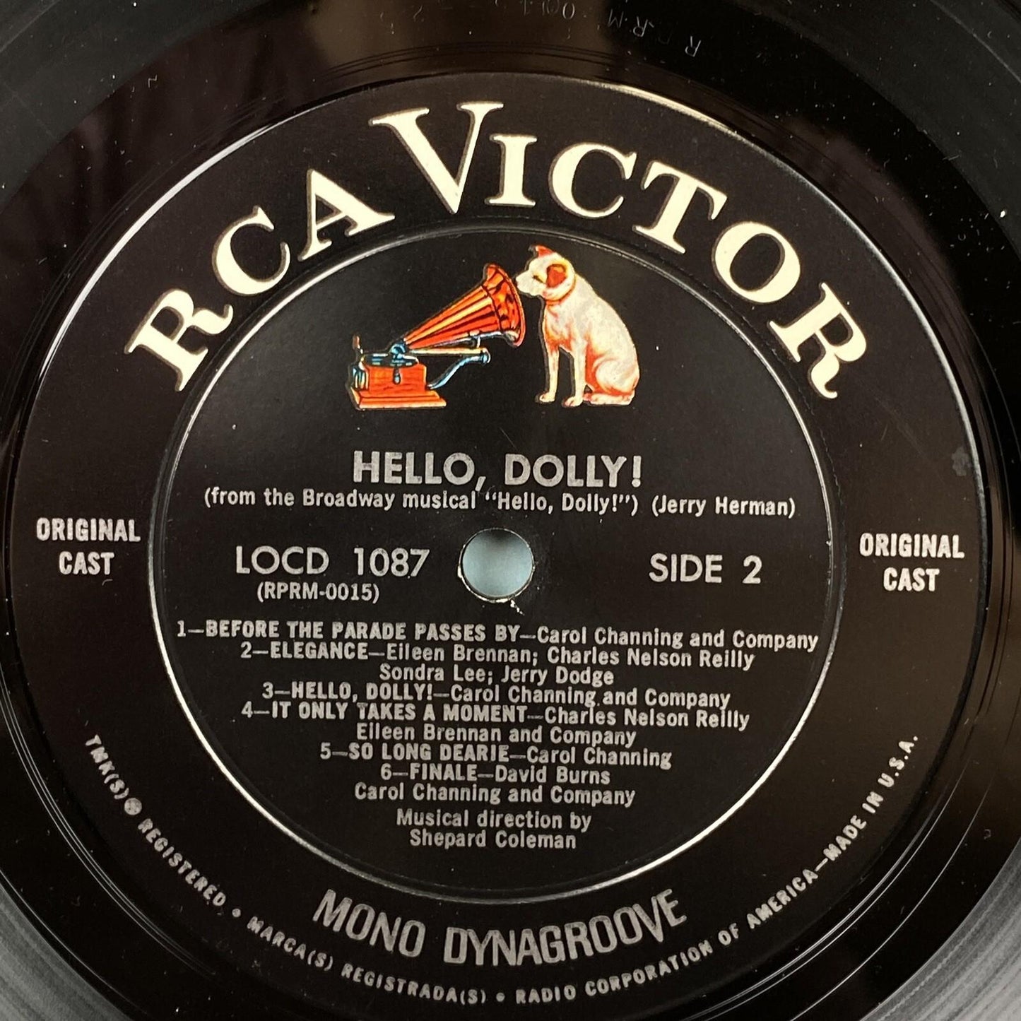 Hello Dolly LP Record Vinyl Carol Channing | Jerry Herman RCA Victor 1087