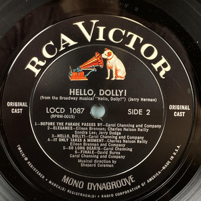 Hello Dolly LP Record Vinyl Carol Channing | Jerry Herman RCA Victor 1087