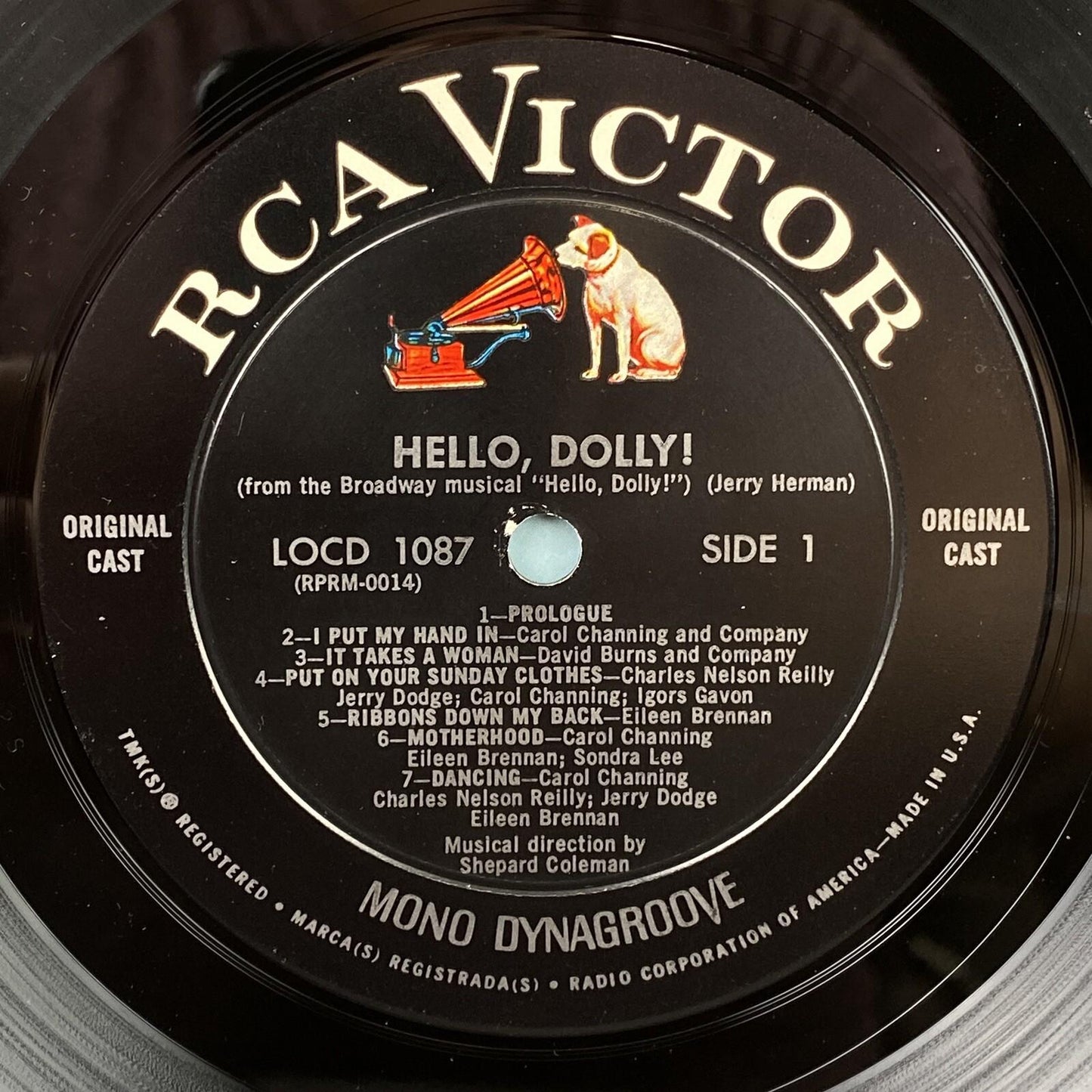 Hello Dolly LP Record Vinyl Carol Channing | Jerry Herman RCA Victor 1087