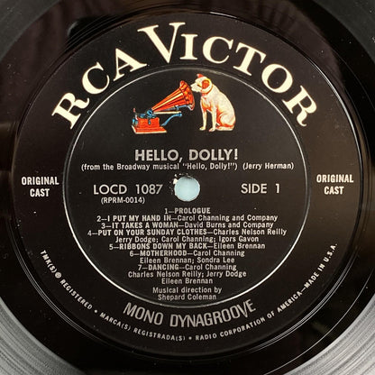 Hello Dolly LP Record Vinyl Carol Channing | Jerry Herman RCA Victor 1087