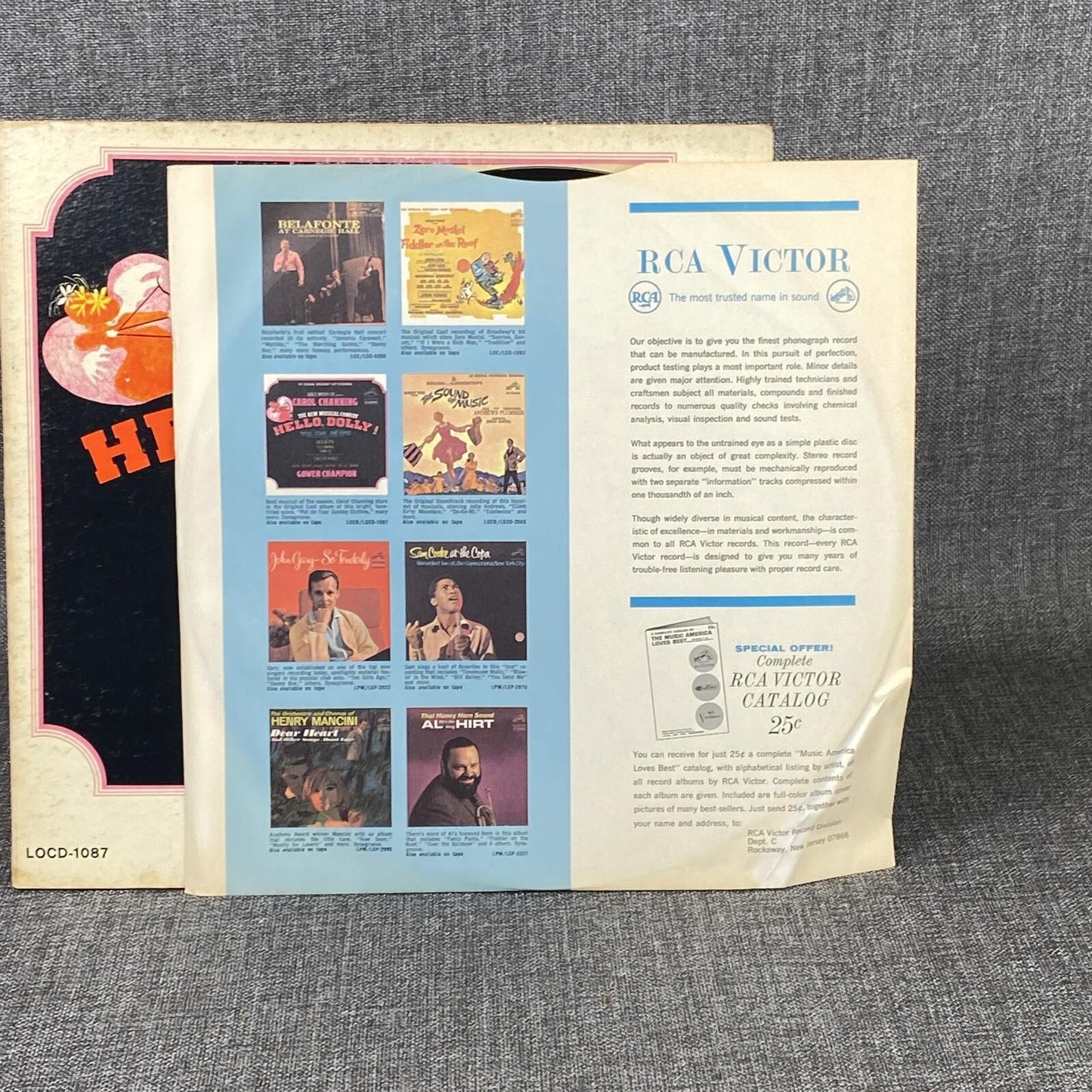 Hello Dolly LP Record Vinyl Carol Channing | Jerry Herman RCA Victor 1087
