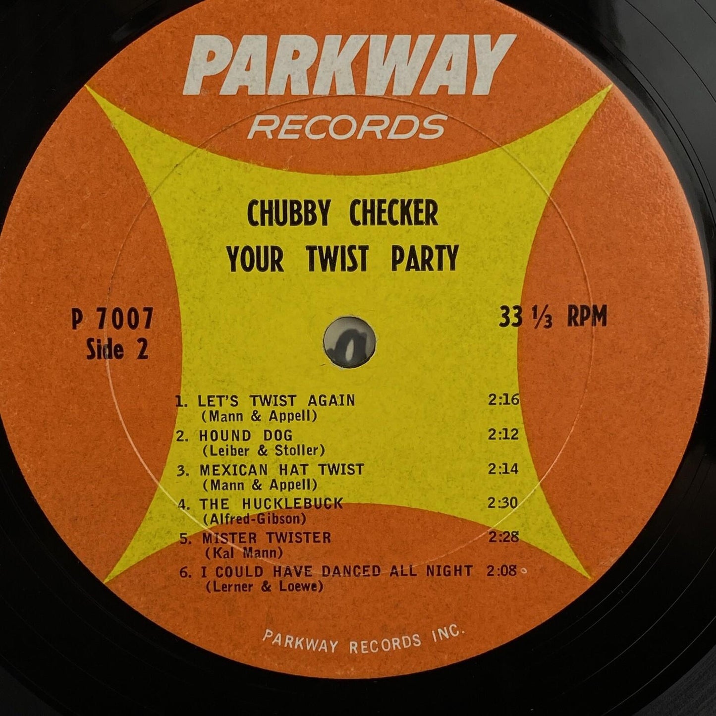 CHUBBY CHECKER  LP Your Twist Party 1960  Parkway Nono Vinyl