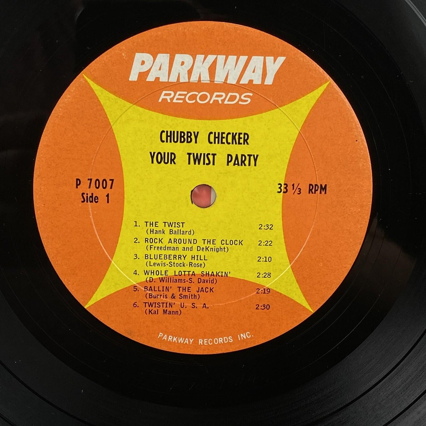 CHUBBY CHECKER  LP Your Twist Party 1960  Parkway Nono Vinyl