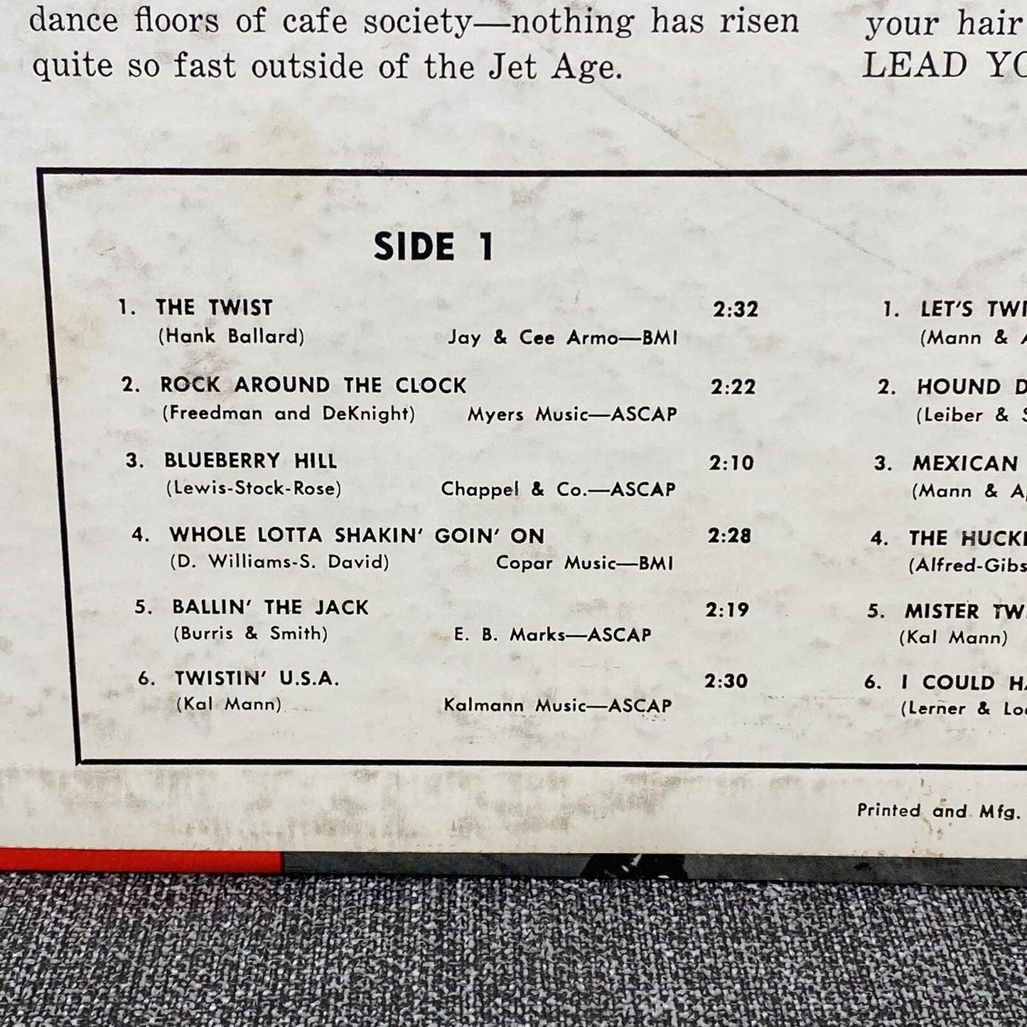 CHUBBY CHECKER  LP Your Twist Party 1960  Parkway Nono Vinyl