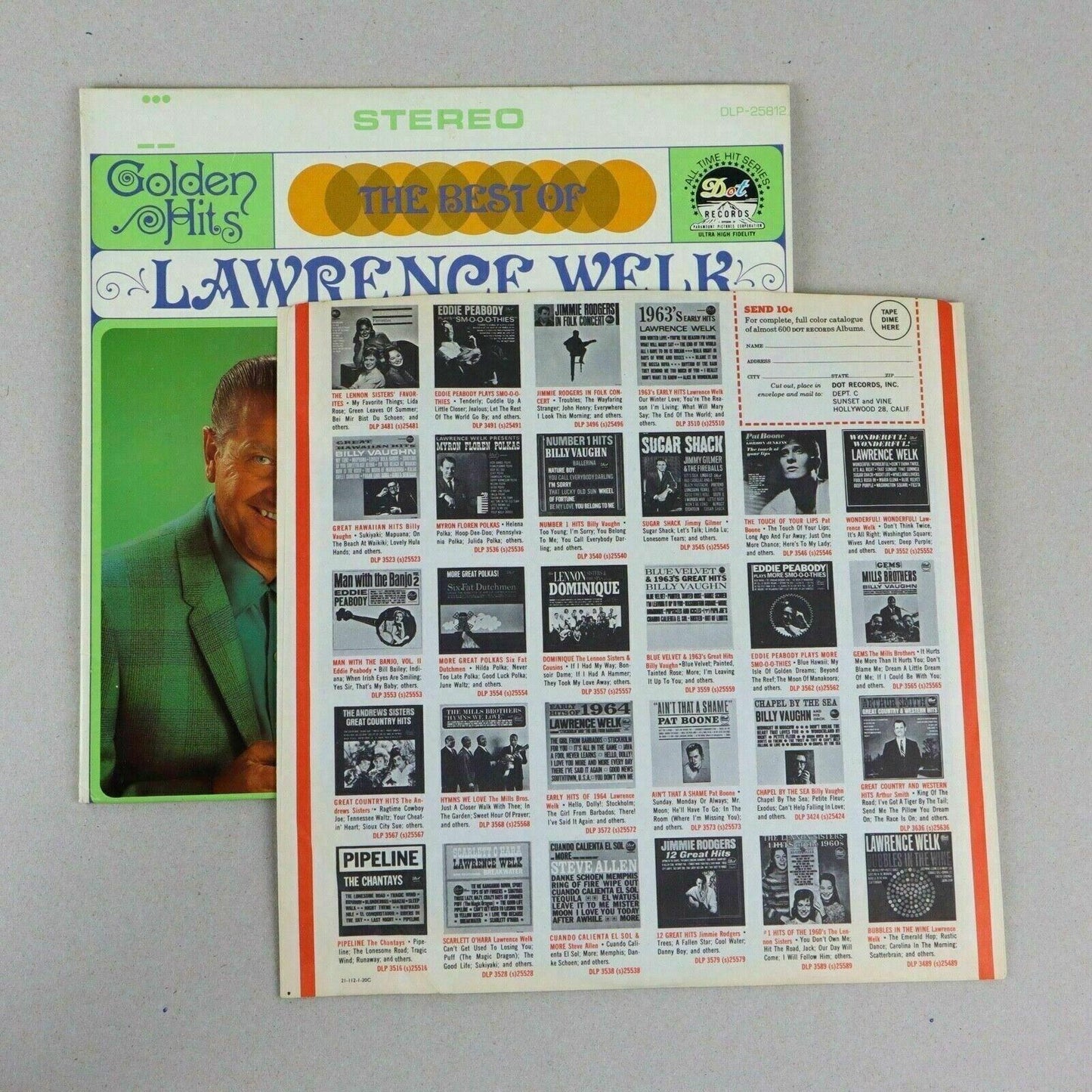 The Best of Lawrence Welk Vinyl Record LP Dot Golden Hits Stereo DLP 25812