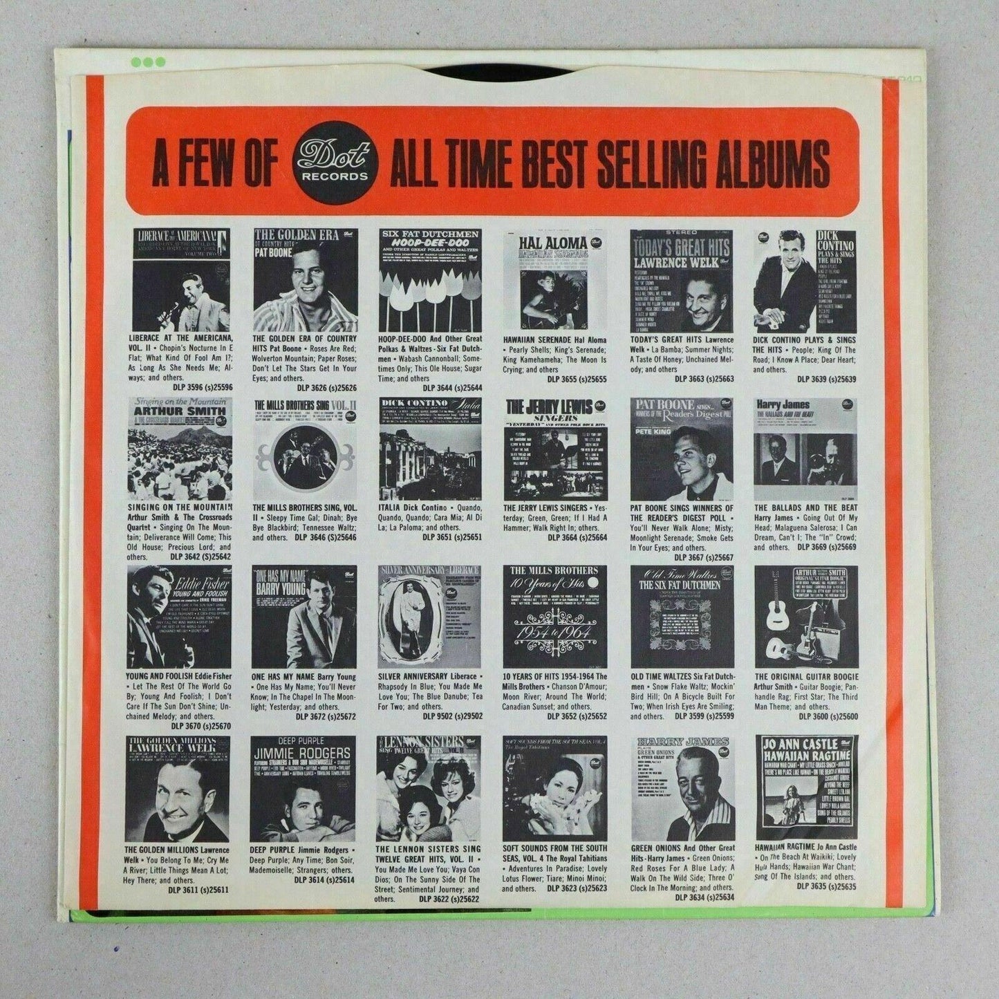 The Best of Lawrence Welk Vinyl Record LP Dot Golden Hits Stereo DLP 25812