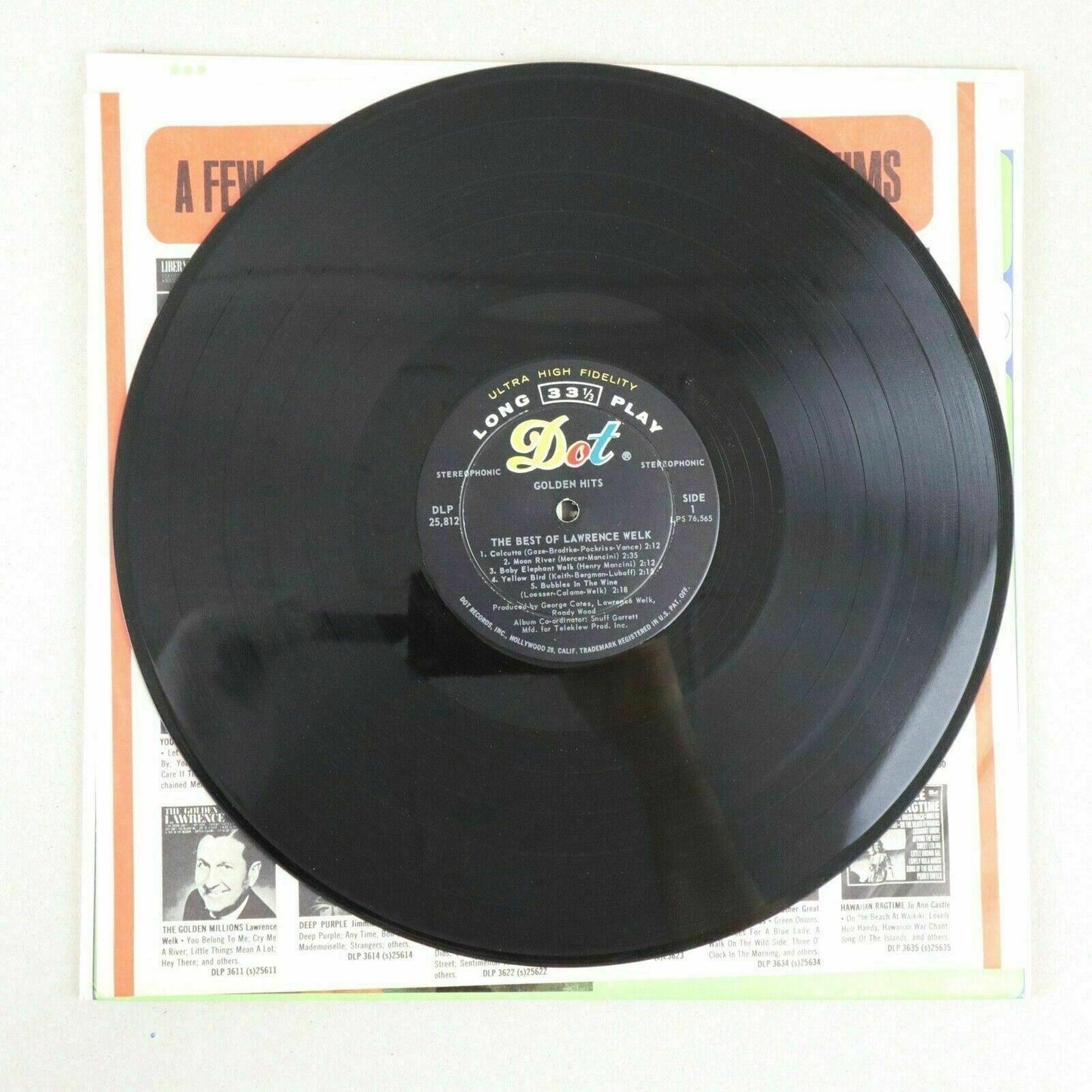 The Best of Lawrence Welk Vinyl Record LP Dot Golden Hits Stereo DLP 25812