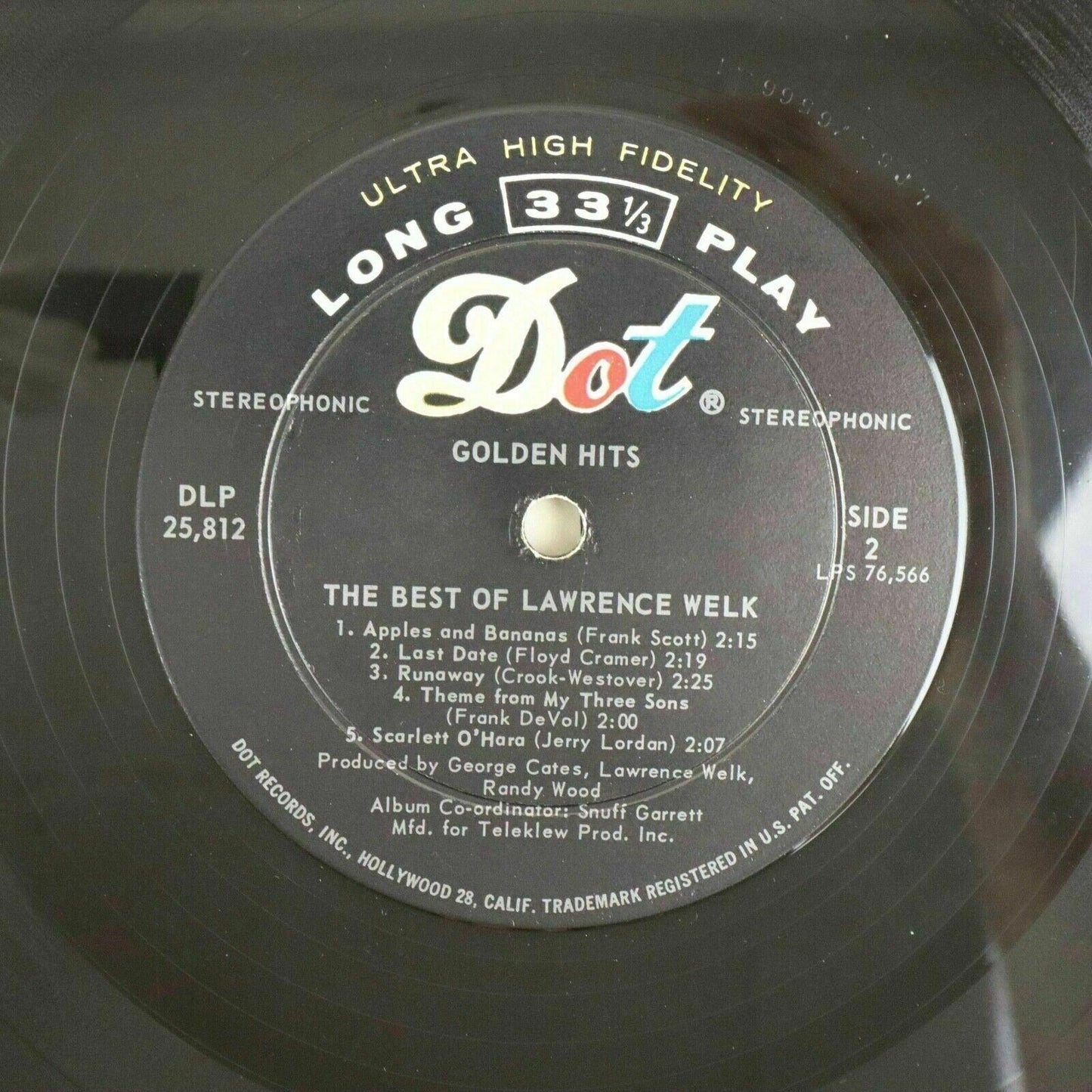 The Best of Lawrence Welk Vinyl Record LP Dot Golden Hits Stereo DLP 25812