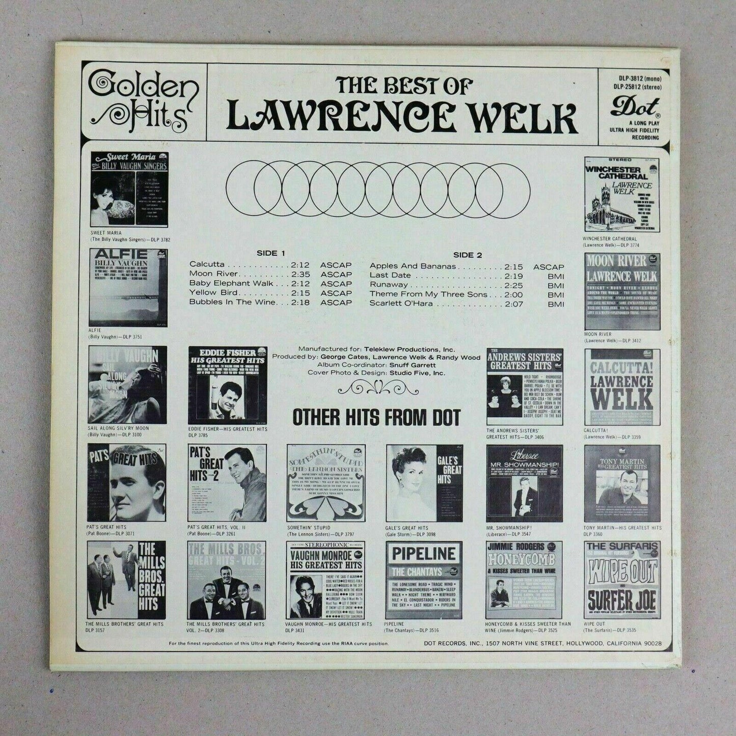 The Best of Lawrence Welk Vinyl Record LP Dot Golden Hits Stereo DLP 25812