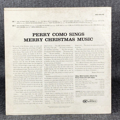 The Perry Como Christmas Album RCA Camden Vinyl LP CAL-660 RE