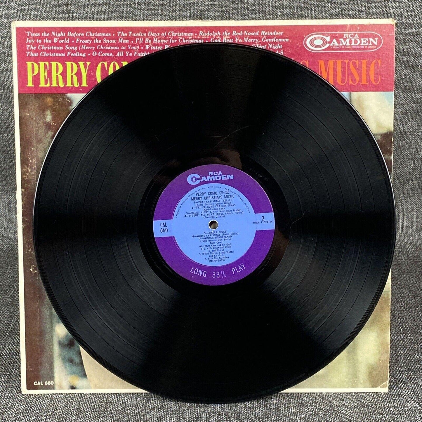 The Perry Como Christmas Album RCA Camden Vinyl LP CAL-660 RE