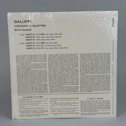 Baldassare Galuppi Concerti A Quattro Biffoli Quartet Dover Vinyl - NEAR MINT