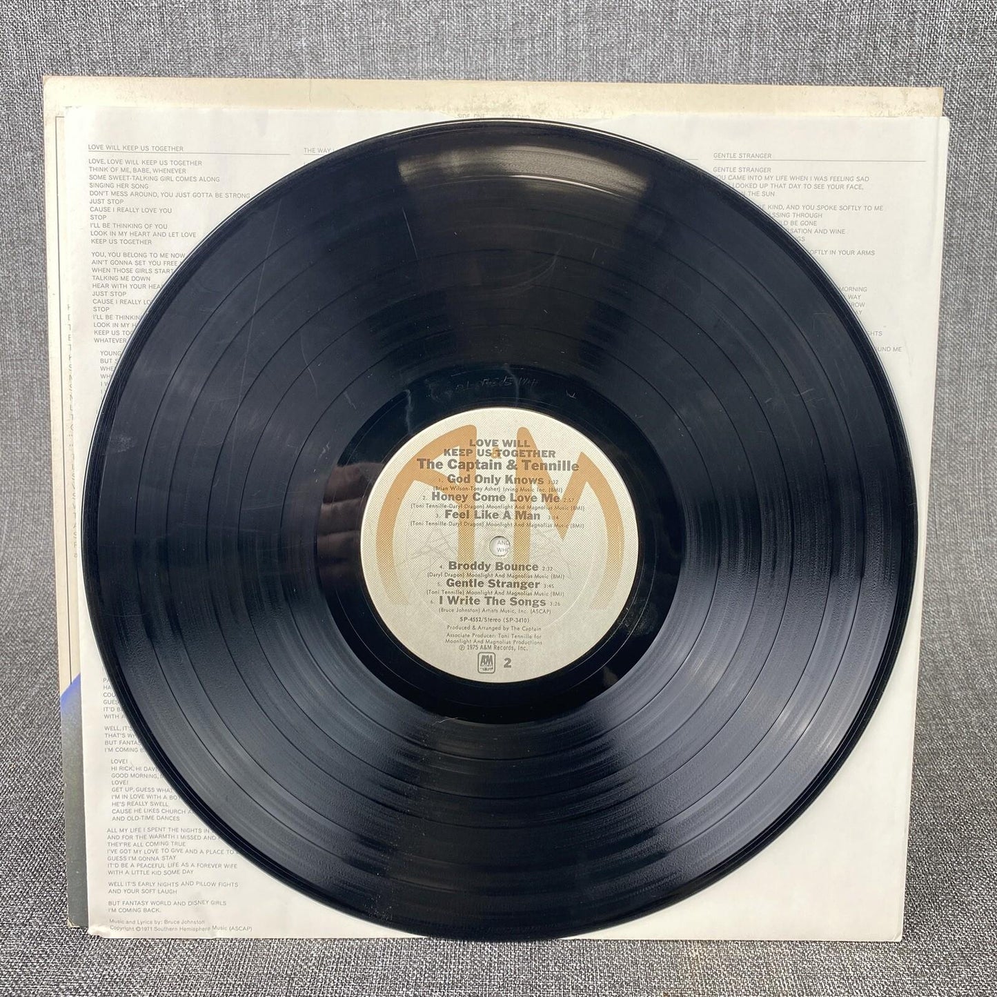 Captain And Tennille Love Will Keep Us Together Vinyl Record 1975