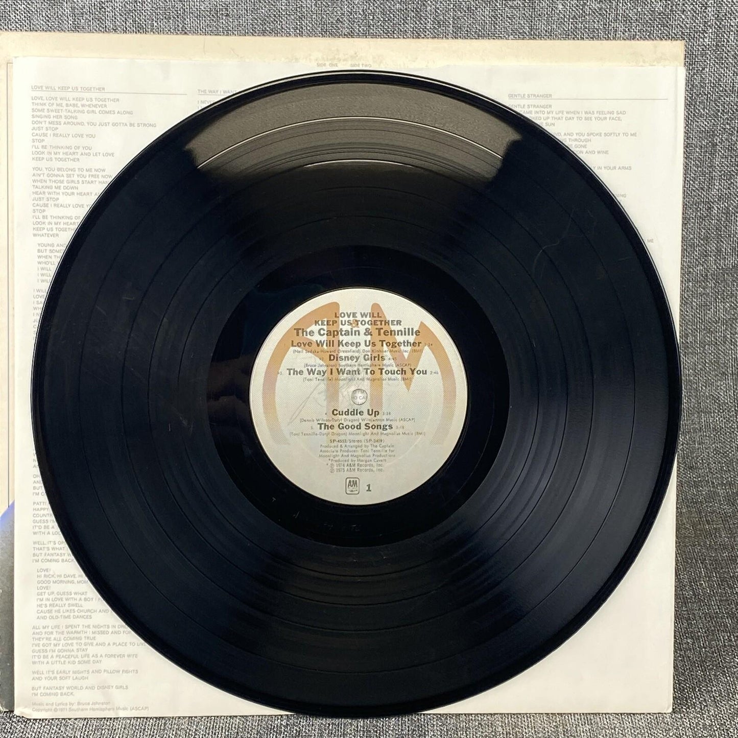 Captain And Tennille Love Will Keep Us Together Vinyl Record 1975