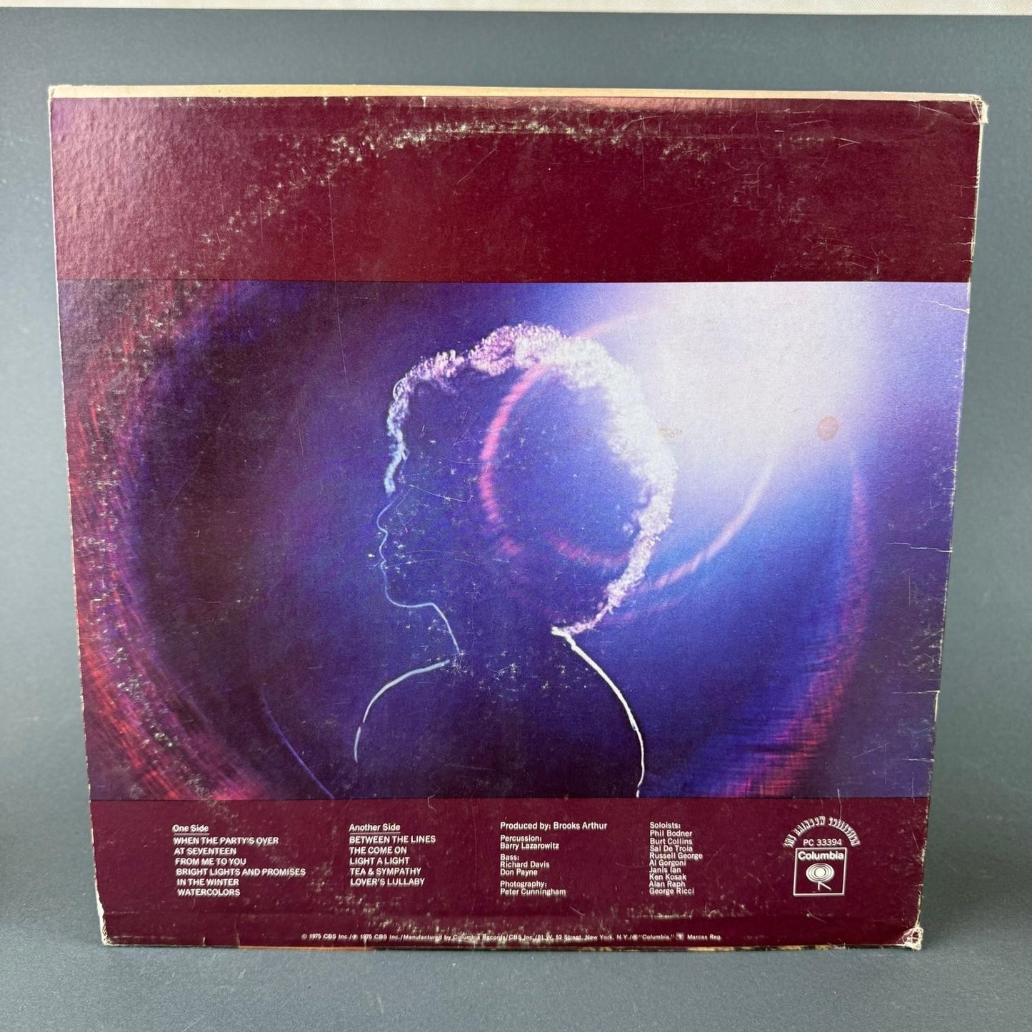 Janis Ian Between The Lines Vinyl Record LP 12" 1975 Columbia PC 33394 - GOOD