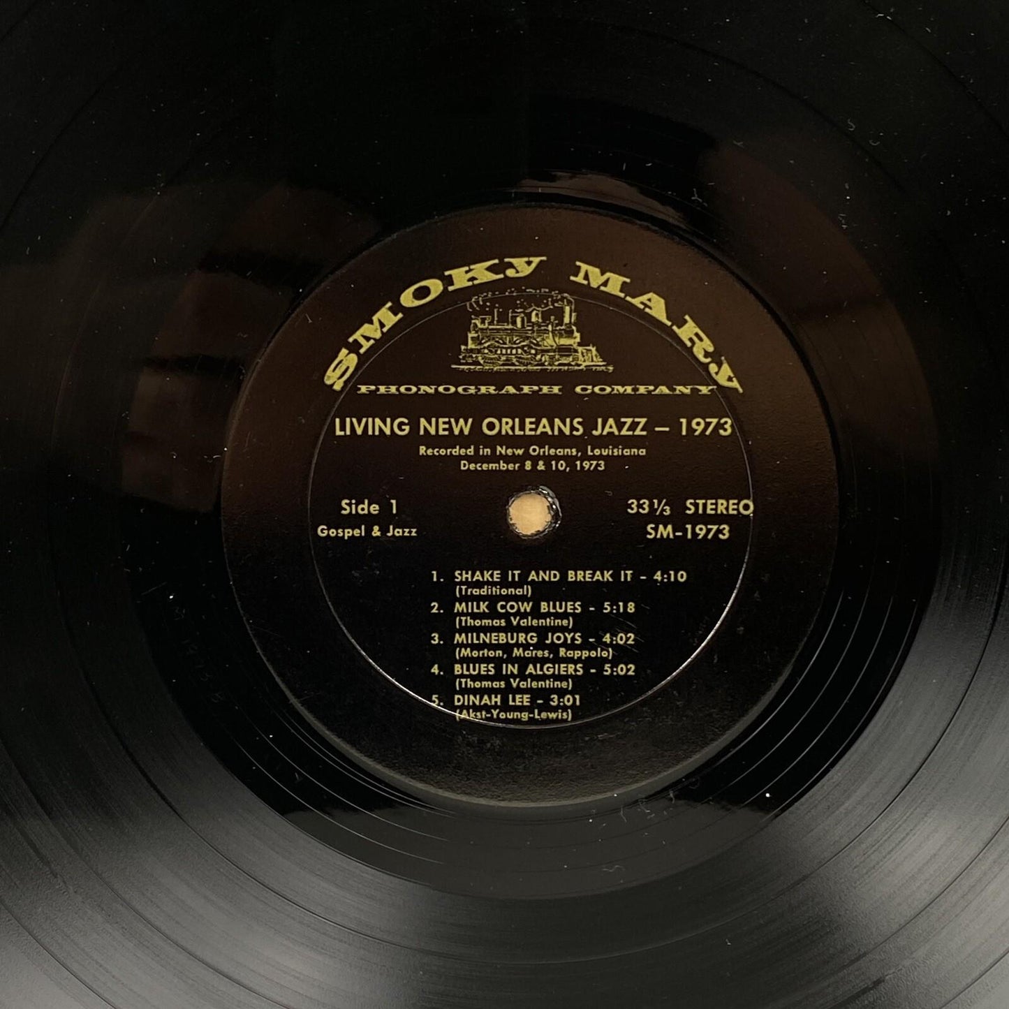 Living New Orleans Jazz , Vinyl Record, by Smoky Mary Phonograph Company, 1973