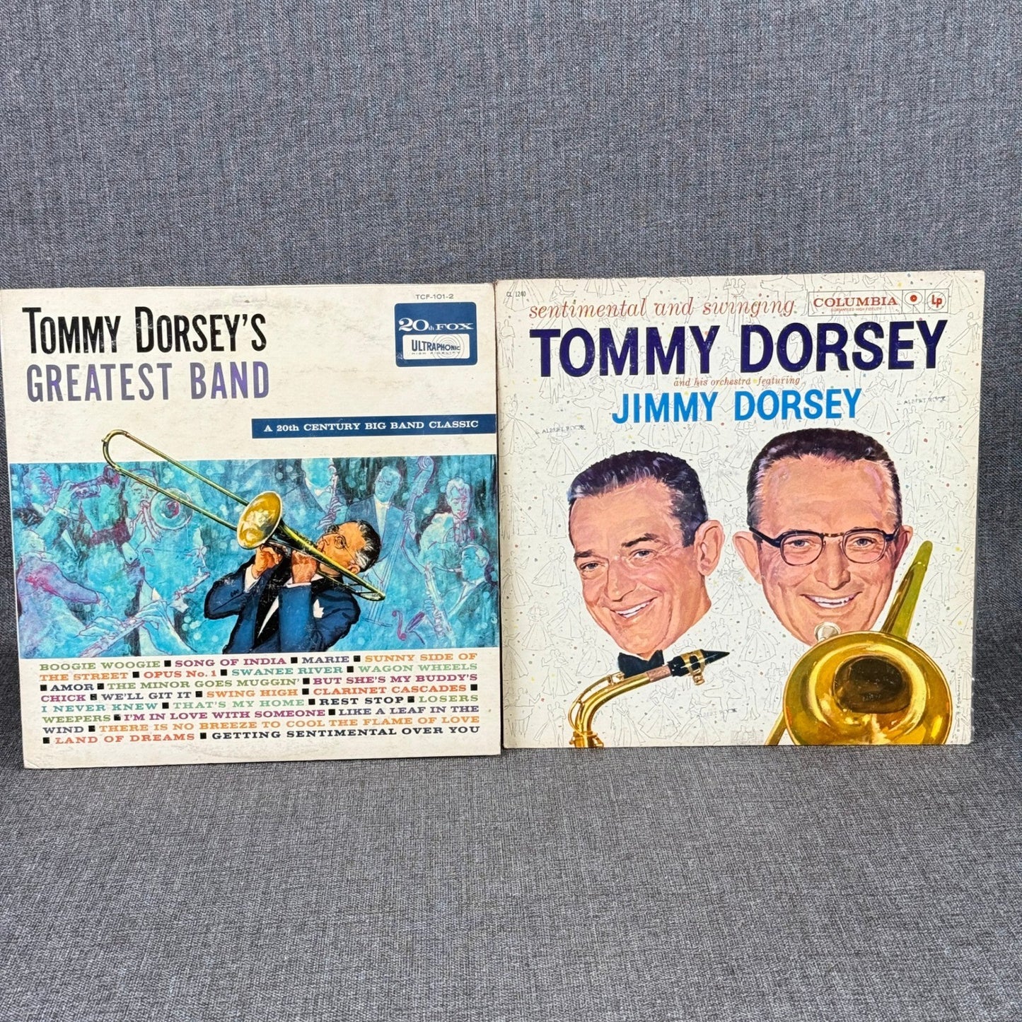 Tommy Dorsey's Greatest Band & Sentimental Swinging Vinyl Records 3 LPs
