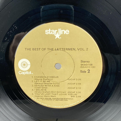 The Lettermen Best Of Vol. 2 Vinyl Record Album Capitol Starline SKAO 138