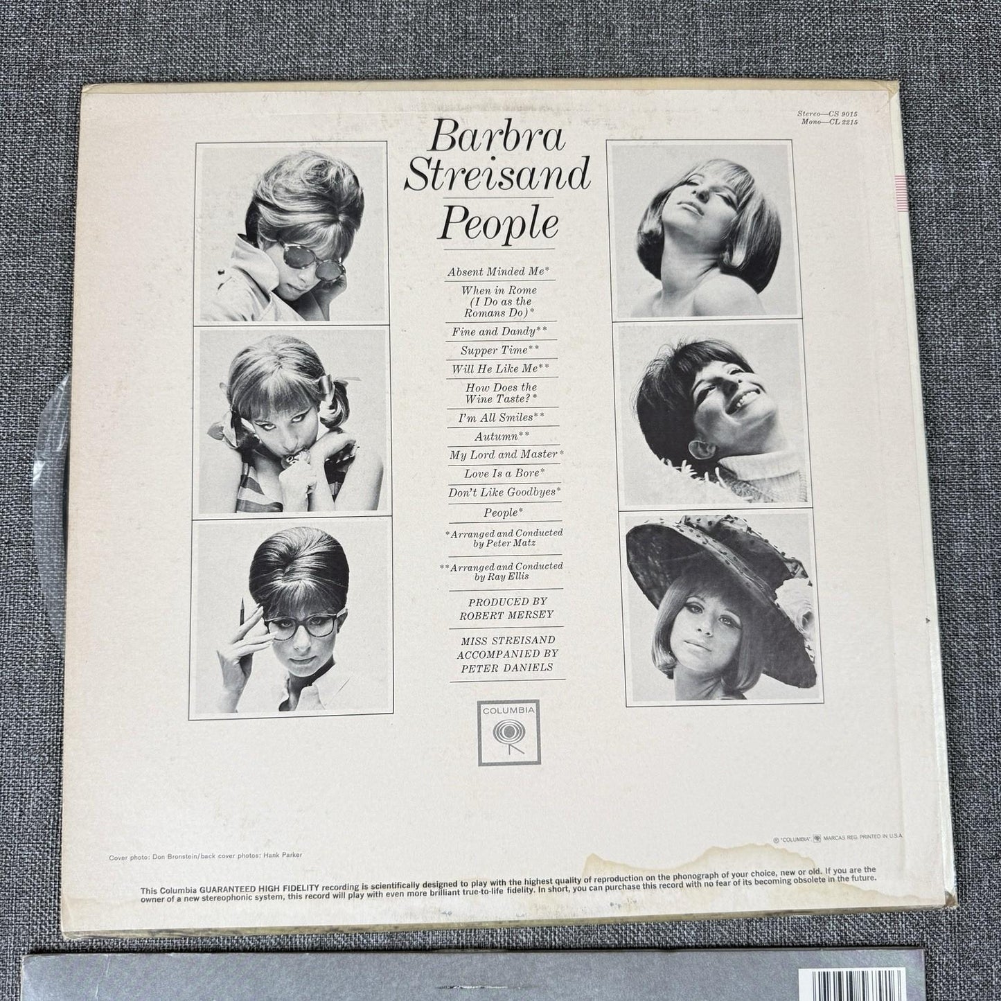 Lot of 2 Barbra Streisand - People / Greatest Hits LP Vinyl Records -NEAR MINT