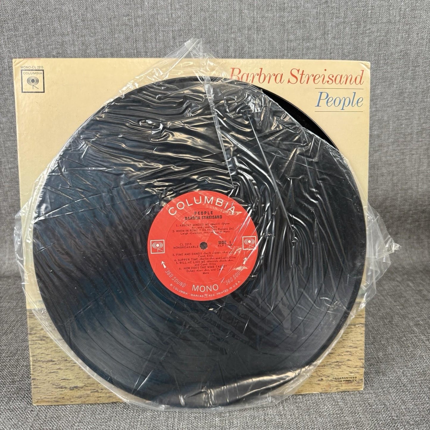 Lot of 2 Barbra Streisand - People / Greatest Hits LP Vinyl Records -NEAR MINT